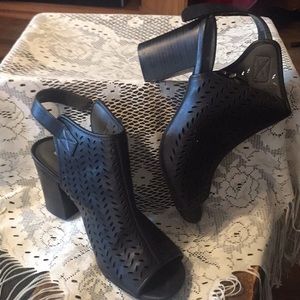 Black Peep Toe Sandals